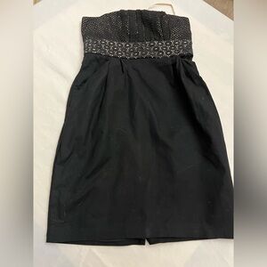 LOFT Black Asymmetrical Dress